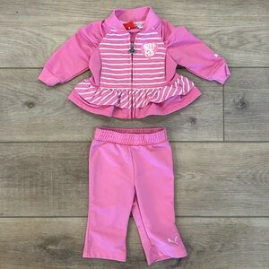 Pink Puma Tracksuit, size 0-3 months